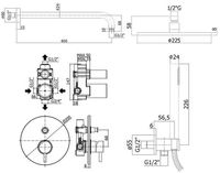 Душевая система Paffoni Light KITLIG015NO Черная матовая — фото 6, Встраиваемые душевые комплекты
