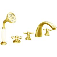 Смеситель на борт ванны Rav Slezak Morava retro MK169.5PZ Золото — фото 1, Смесители