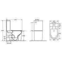 Товар: Унитаз компакт Point Виктория PN42061 с бачком и сиденьем Микролифт - фото 10 Унитаз компакт Point Виктория PN42061 с бачком и сиденьем Микролифт — фото 10, Унитазы