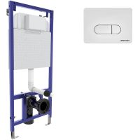 Инсталляция Berges Novum 525 040234 для унитаза с Белой Soft Touch клавишей смыва — фото 1, Инсталляции для унитазов