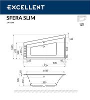 Акриловая ванна Excellent Sfera Slim 170x100 L WAEX.SFL17S.LINE.BR с гидромассажем — фото 7, Ванны
