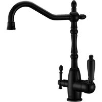 Смеситель для кухни ZorG Sanitary ZR 312 YF-33-BLACK Черный — фото 1, Смесители для кухни