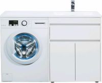 Тумба с раковиной Aquanet Токио 130 R 239216 Белая — фото 7, Тумбы с раковиной