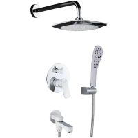 Товар: Душевая система Gappo G7148-8 Белый Хром - фото 3 Душевая система Gappo G7148-8 Белый Хром — фото 3, Встраиваемые душевые комплекты