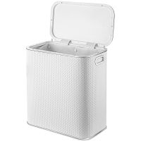 Корзина для белья Geralis PWH-M Punto Белая, кант Хром, малая — фото 2, Корзины для белья