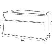 Тумба с раковиной Iddis Esper 100 ESP10W0i95K подвесная Белая — фото 10, Тумбы с раковиной