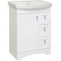 Тумба под раковину Runo Мерида 60 00-00000823 Белая — фото 1, Тумбы под раковину