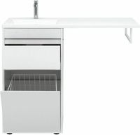 Тумба с раковиной Aquanet Токио 110 L 239298 Белая — фото 4, Тумбы с раковиной