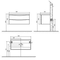 Тумба под раковину BelBagno Ancona-N 80 ANCONA-N-800-2C-SO-RW подвесная Rovere Moro — фото 5, Тумбы под раковину