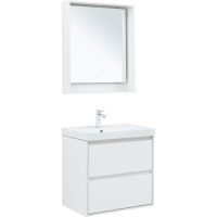 Тумба под раковину Aquanet Милан 70 подвесная Белый глянец арт-336368 — фото 10, Тумбы под раковину