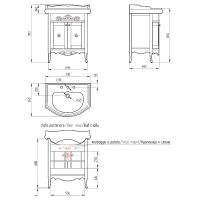 Тумба под раковину Migliore Bella 70 28538 Белая матовая — фото 3, Тумбы под раковину