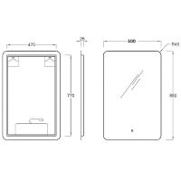 Зеркало Kerama Marazzi Pro 50 PRO.mi.50\WHT с подсветкой с сенсорным выключателем — фото 4, Зеркала в ванную комнату