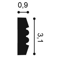 Молдинг Orac Decor P5021F 2000x31x9 мм — фото 2, Молдинги