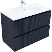 Тумба под раковину Aquanet Джейн 90 335430 подвесная Маренго — фото 2, Тумбы под раковину