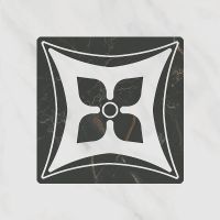 Керамический декор Kerama Marazzi Келуш 2 грань черно-белый TOC005 9,8х9,8 см — фото 1, Керамическая плитка