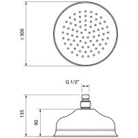 Верхний душ Migliore Roma 29828 Бронза — фото 3, Верхние души
