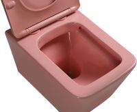 Унитаз SantiLine SL-5007P подвесной Персиковый матовый с сиденьем Микролифт — фото 4, Подвесные унитазы