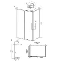 Душевой уголок Grossman Cosmo 120х90 120.K33.02.1290.21.00 профиль Черный матовый стекло прозрачное — фото 10, Душевые уголки