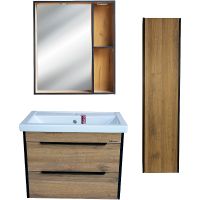 Тумба под раковину Bellezza Бруно 70 4632211270499 подвесная Табакко — фото 3, Мебель для ванной