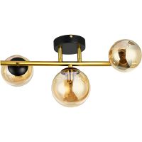 Потолочный светильник Artelamp Gemini A2243PL-3PB Янтарный Полированная медь Черный — фото 1, Светильники