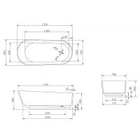 Товар: Ванна из полиэфирной смолы Abber Kristall 170х80 AT9706Aquamarin Бирюзовая без гидромассажа - фото 6 Ванна из полиэфирной смолы Abber Kristall 170х80 AT9706Aquamarin Бирюзовая без гидромассажа — фото 6, Ванны