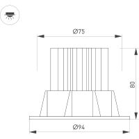 Встраиваемый светильник Arlight Atoll 044619 Черный — фото 2, Точечные светильники