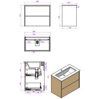 Товар: Тумба под раковину WellWant Rovero 80 WWTRN0821EB подвесная Дуб - фото 7 Тумба под раковину WellWant Rovero 80 WWTRN0821EB подвесная Дуб — фото 7, Мебель для ванной