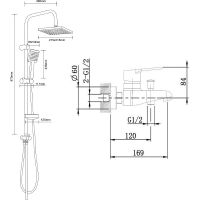 Душевая система Agger A2994000 Хром — фото 15, Душевые стойки