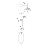 Душевая система Olive's KDC01 Хром — фото 2, Душевые стойки