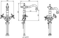 Смеситель для раковины Boheme Tradizionale Oro 292-Ceramic Золото — фото 2, Смесители
