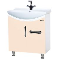 Тумба под раковину Bellezza Лагуна 65 4632110090075 1 ящик Бежевая — фото 1, Мебель для ванной