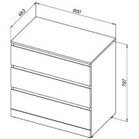 Товар: Комод Aquanet Сканди 80 302544 Дуб крафт - фото 9 Комод Aquanet Сканди 80 302544 Дуб крафт — фото 9, Мебель для ванной