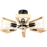 Люстра Artelamp Brussels A8030PL-6BK Светлое дерево Черная — фото 1, Люстры