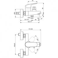 Смеситель для ванны Ideal Standard Ceraflex B1740AA Хром — фото 7, Смеситель для ванны