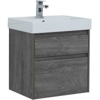 Тумба с раковиной Aquanet Nova Lite 60 245241 подвесная Дуб рошелье — фото 1, Тумбы с раковиной