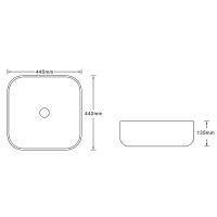 Раковина-чаша SantiLine 44 SL-7024 Коричневый мрамор — фото 2, Раковины накладные