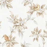 Обои Andrea Rossi Arlequin 54304-1 Винил на флизелине (1,06*10,05) Бежевый, Птицы — фото 1, Обои для стен