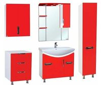 Товар: Шкаф пенал Bellezza Лагуна 35 R 4622107001030 Красный Белый - фото 3 Шкаф пенал Bellezza Лагуна 35 R 4622107001030 Красный Белый — фото 3, Мебель для ванной