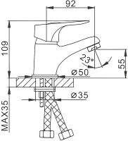 Смеситель для раковины Frap H37 Хром арт-F1037 — фото 2, Смесители для раковины