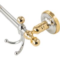 Вешалка для полотенец Migliore Mirella 24915 Хром Золото — фото 3, Крючки для полотенец