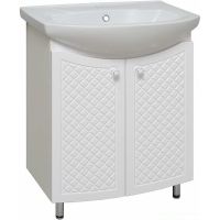 Тумба под раковину Runo Милано 65 УТ000002087 Белая — фото 1, Тумбы под раковину