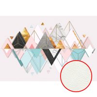 Фреска Ortograf Forma 32674 Фактура флок FLK Флизелин (4*2,7) Розовый/Разноцветный, Геометрия/Абстракция — фото 1, Фрески