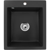 Кухонная мойка Ulgran Classic U-404-344 Ультра-черная — фото 1, Кухонные мойки