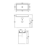 Раковина-чаша Simas Agile 80 AG80 bi Белая — фото 3, Раковины накладные