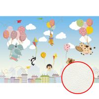 Фреска детская Ortograf Для самых маленьких 32947 Фактура флок FLK Флизелин (4*2,7) Разноцветный, Животные/Воздушные шары арт-32947 (флок FLK) — фото 1, Фрески