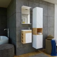 Зеркало Бриклаер Кристалл 40 4627125415845 с подсветкой Белое — фото 3, Мебель для ванной