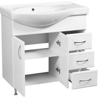 Тумба под раковину Stella Polar Концепт 80 R SP-00000130 Белая — фото 2, Тумбы под раковину