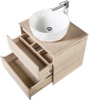 Тумба под раковину BelBagno Kraft 60 KRAFT-600-2C-SO-RGB подвесная Rovere Galifax Bianco — фото 2, Тумбы под раковину