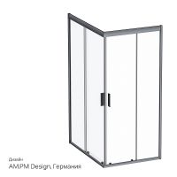 Душевой уголок AM.PM Gem 120х90 W90G-404-120290-BT профиль Черный матовый стекло прозрачное — фото 7, Прямоугольные душевые уголки