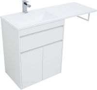 Тумба под раковину Aquanet Токио 130 237746 Белая — фото 3, Тумбы под раковину